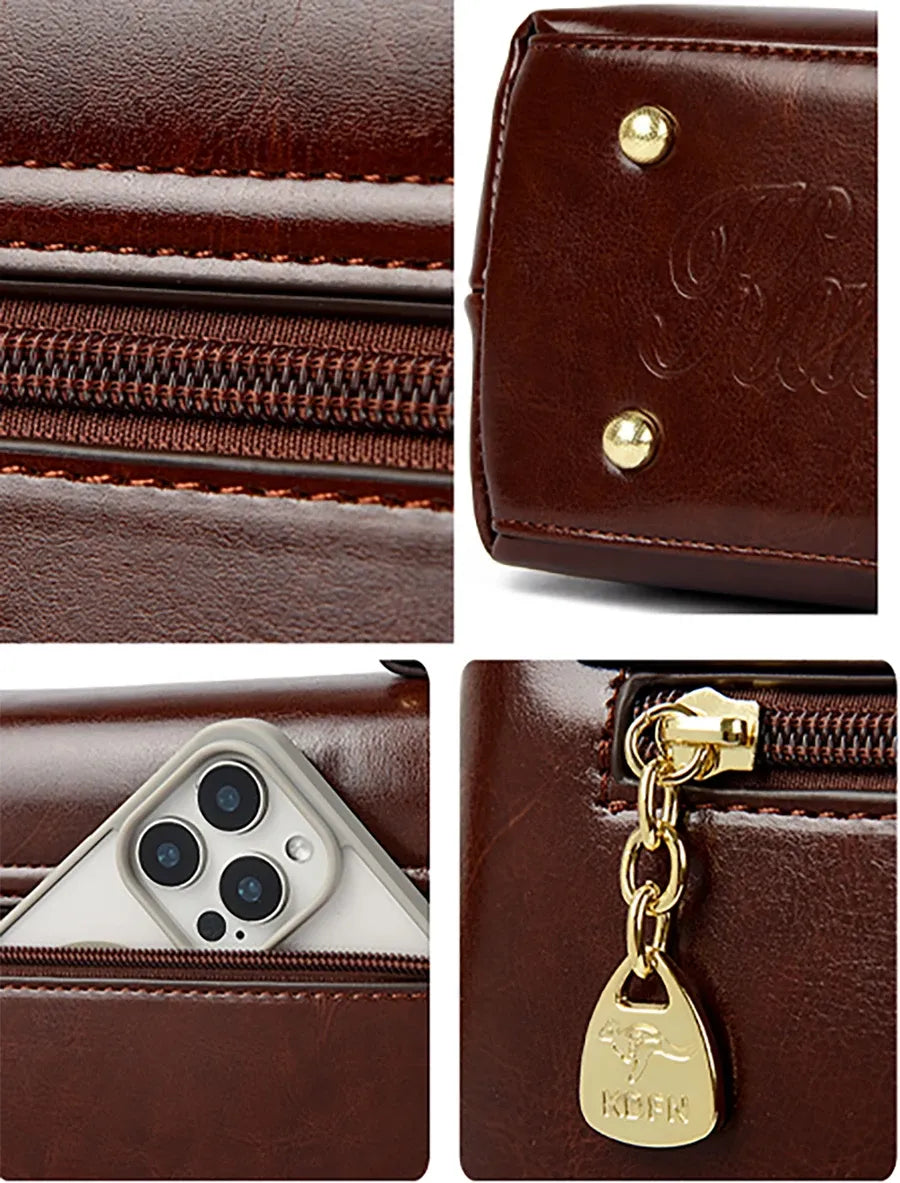Bolsa Feminina De Couro Transversal Aquila