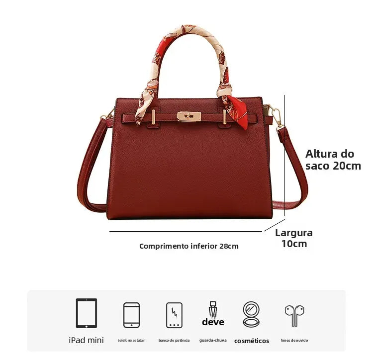 Bolsa Feminina De Couro Transversal Oásis