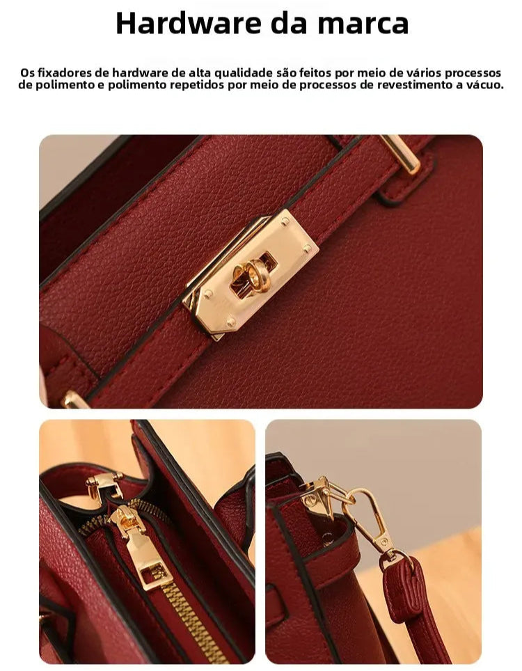Bolsa Feminina De Couro Transversal Oásis