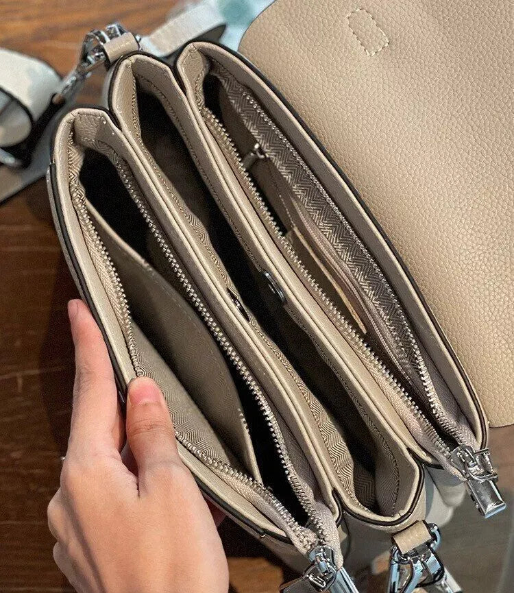 Bolsa Feminina Transversal De Couro Kaile
