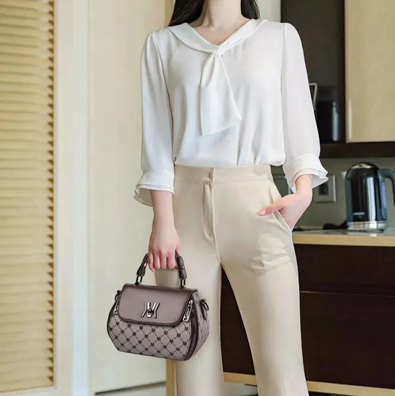 Bolsa Feminina de Couro Transversal Azure