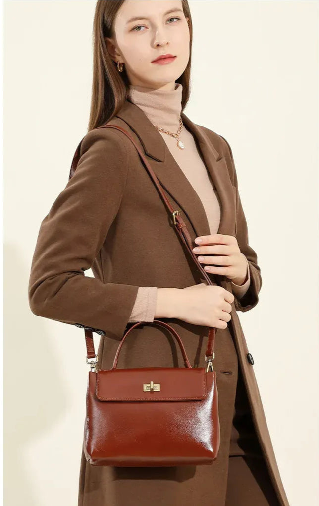 Bolsa Feminina de Couro Transversal Santorini