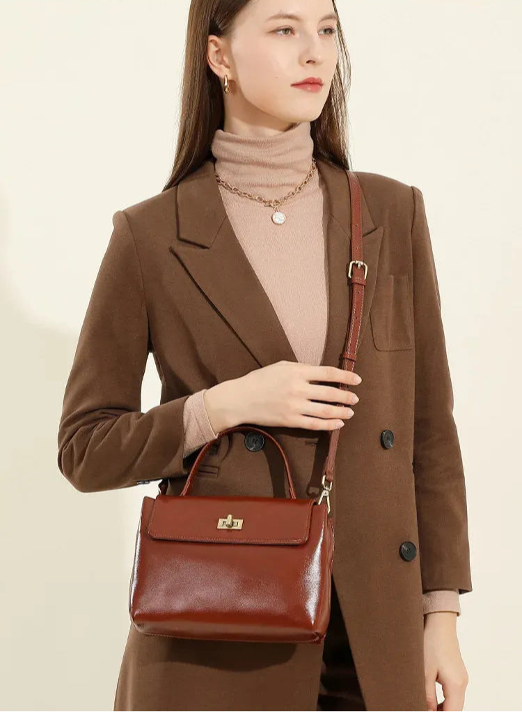Bolsa Feminina de Couro Transversal Santorini