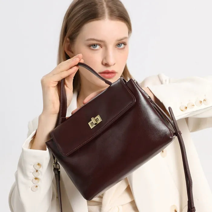 Bolsa Feminina de Couro Transversal Santorini