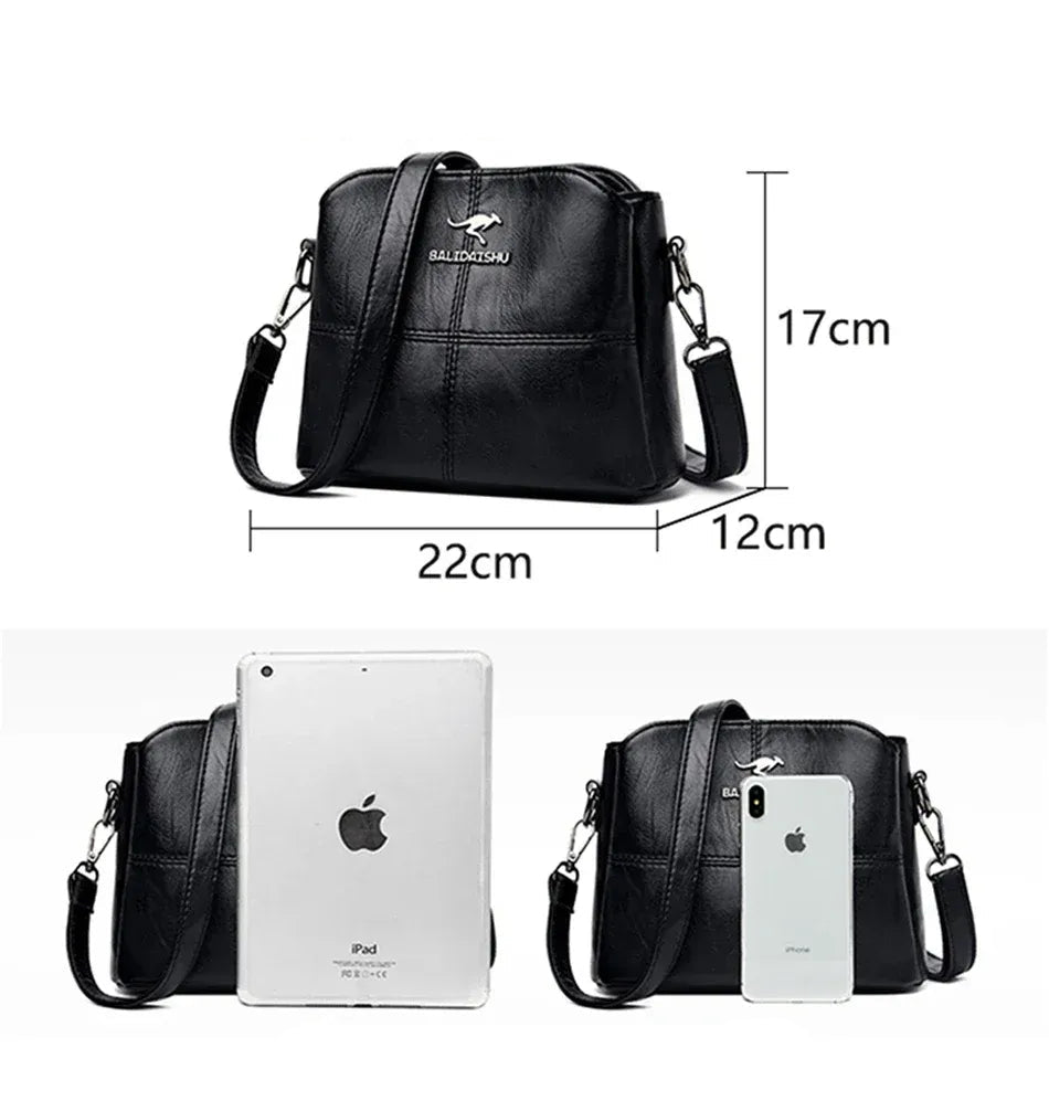 Bolsa Feminina Transversal de Couro Midi