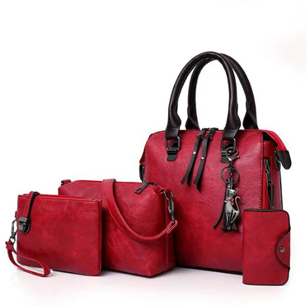 Bolsa Feminina de Couro Tote Zafera [Compre 1 Leve 4]