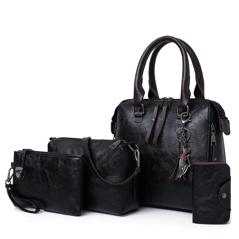 Bolsa Feminina de Couro Tote Zafera [Compre 1 Leve 4]