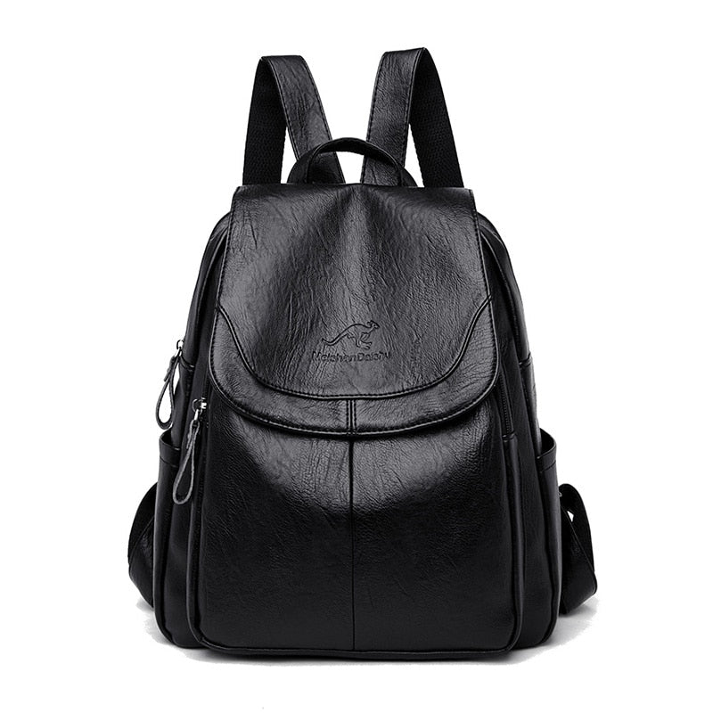 Mochila De Couro Feminina Paris Matife